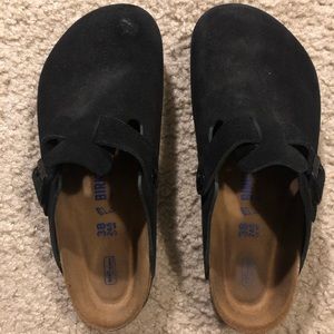 Birkenstock Boston Clogs 38 7 7.5 black shoes